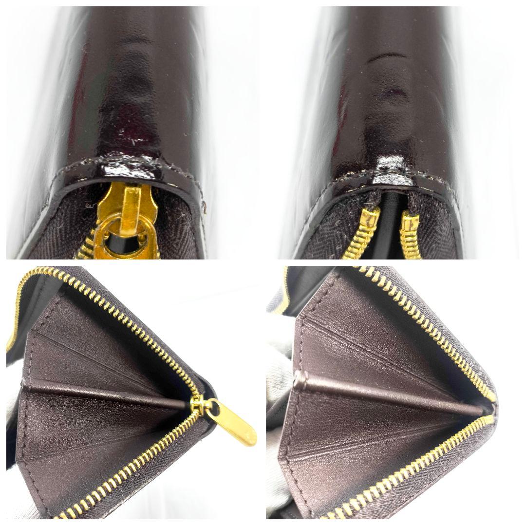 美品 ルイヴィトン ヴェルニ ジッピーパース ボルドー M93607