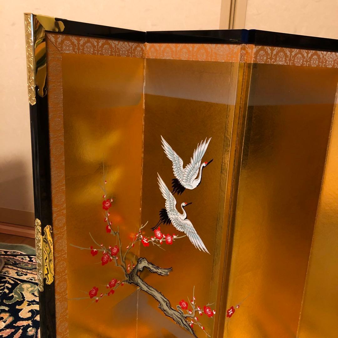 お雛様屏風　松、梅、鶴特大