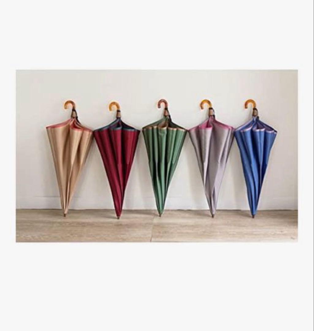 55ｃｍ 甲州織両面 無地 雨晴兼用 べっ甲風手元 ２段折りたたみ傘 小宮商店