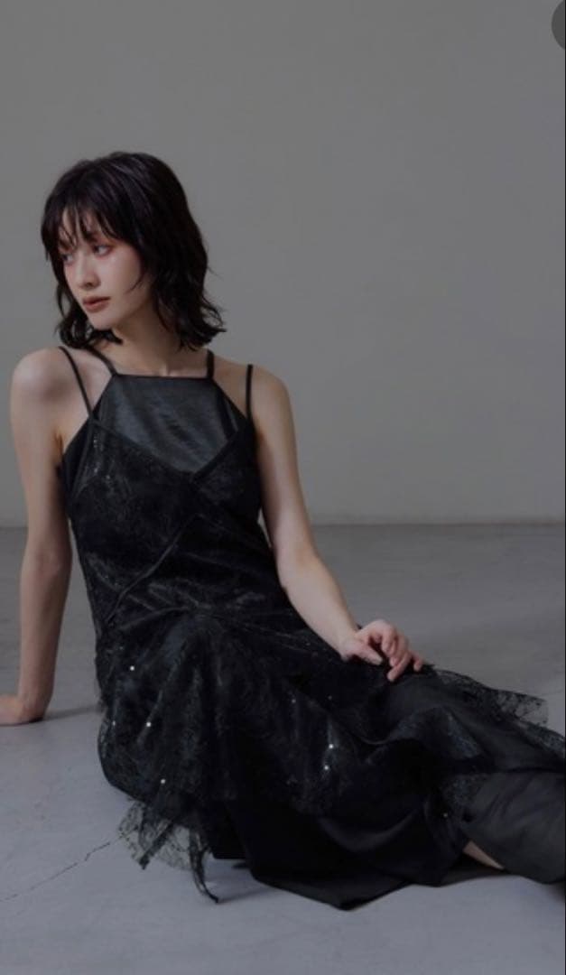 スパークルレースレディドレス　ブラック　Mサイズ　ANDRESD