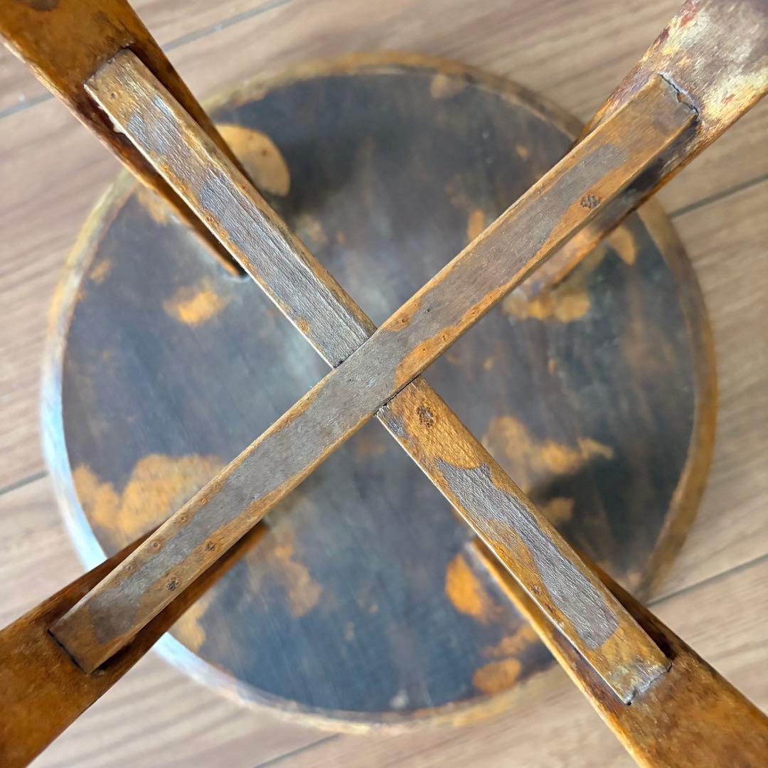 古家具　木製スツール　ヴィンテージ アンティーク　椅子　インテリア　花台