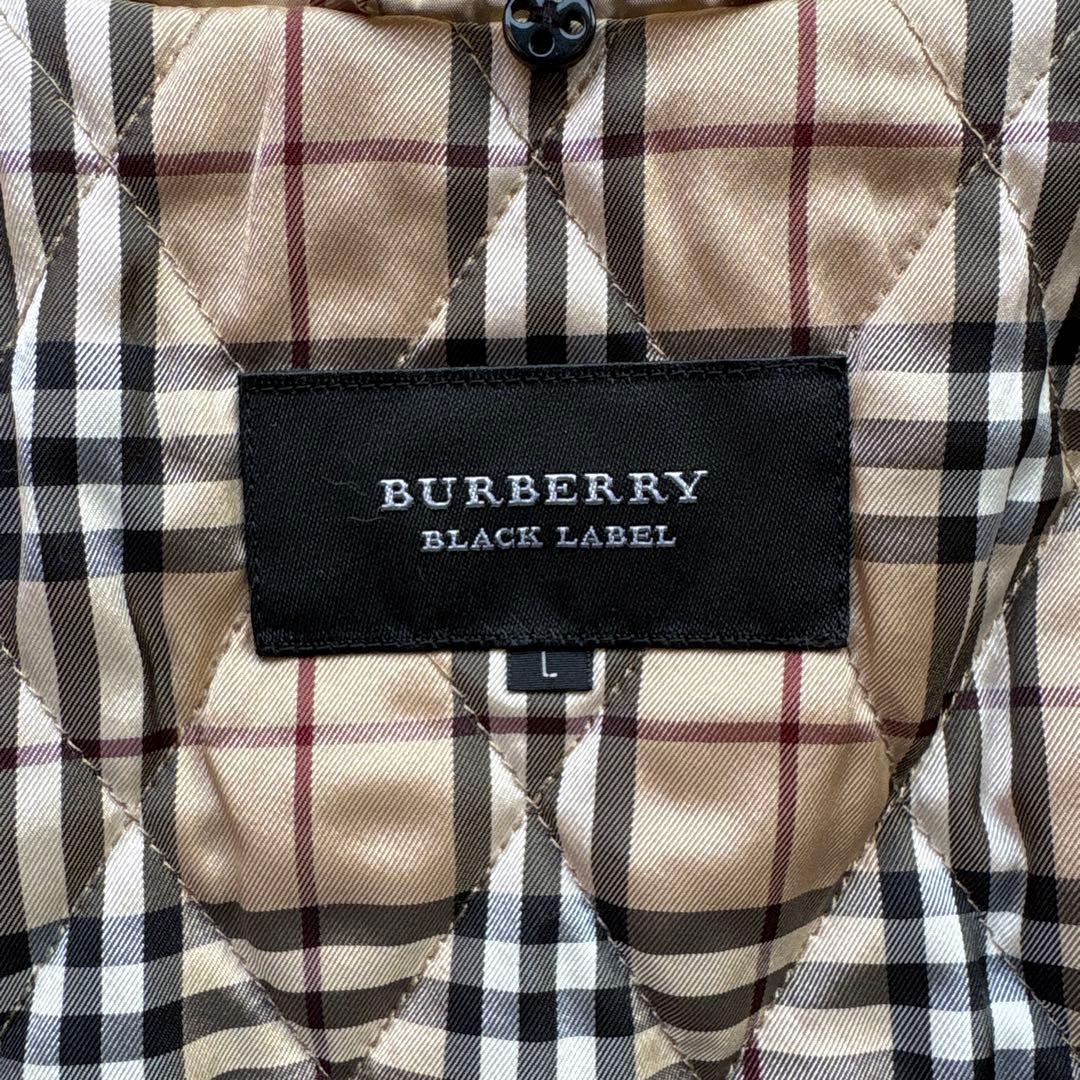 【Ｌサイズ】バーバリーブラックレーベル 中綿 ジャケット ラビットファー