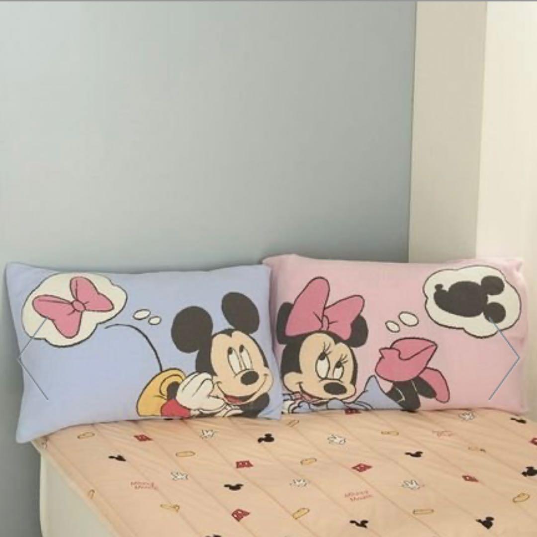 ジェラートピケ Mickey&Minnie ジャガードピローケース　セット