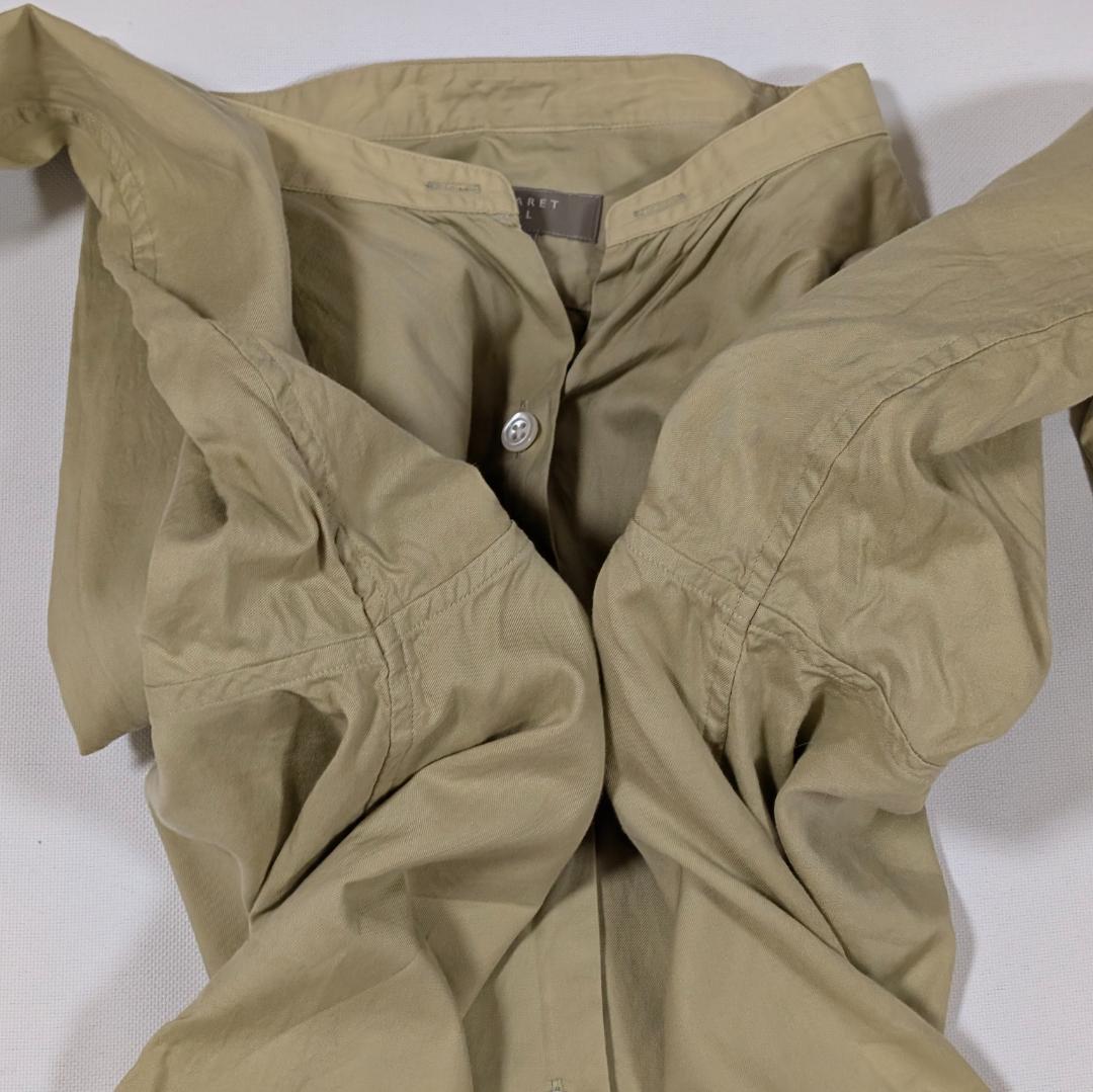 美品✨️マーガレットハウエル コットンシルク バンドカラー ライトグリーン1