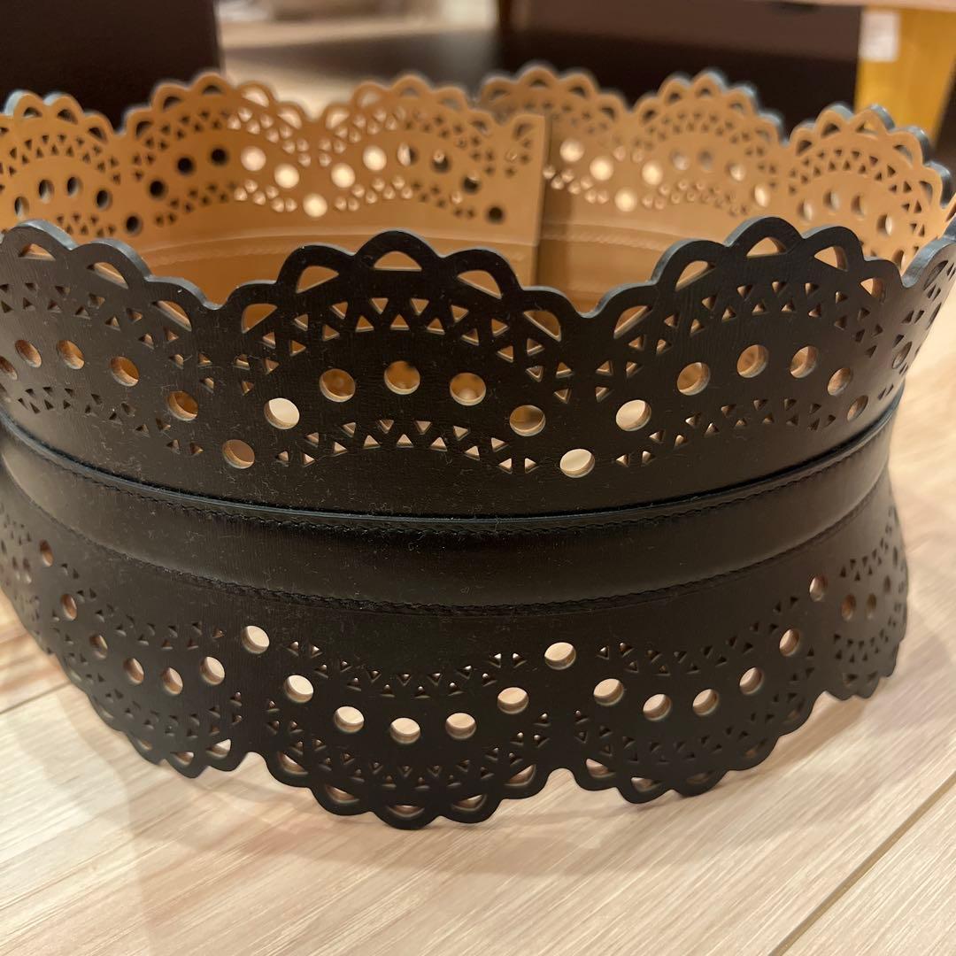 【美品】ALAIA コルセット　ベルト　VIENNEウェーブ ビスチェベルト65