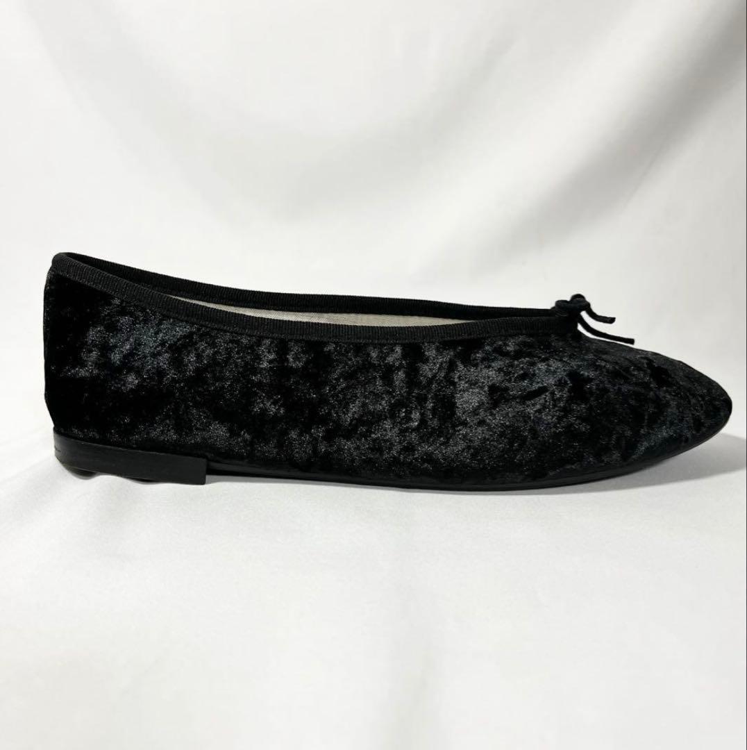 repetto ベルベット ベロア フラットシューズ 24cm