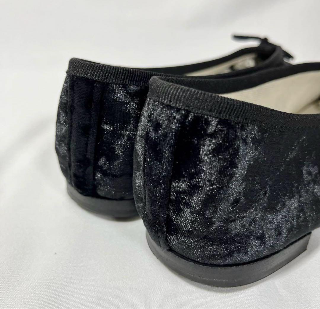 repetto ベルベット ベロア フラットシューズ 24cm