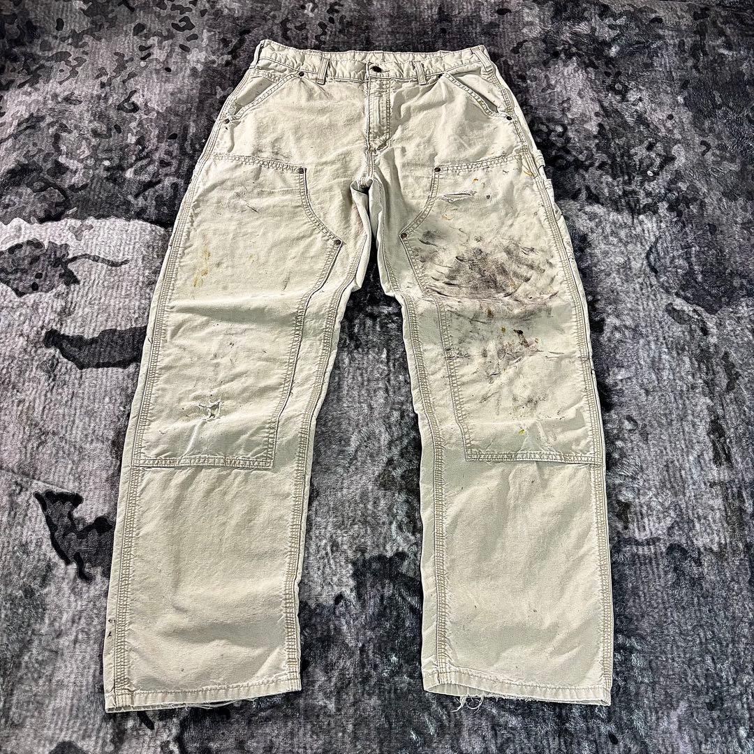 レザータグ×極上フェード◎リアルワークの逸品ダック 一点物 ゆるだぼ