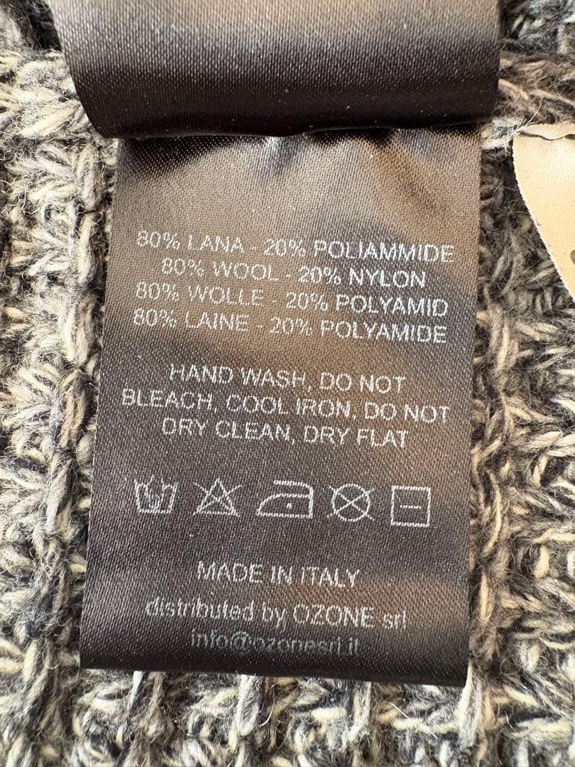 Bark フード付きニットダッフルコート グレー S