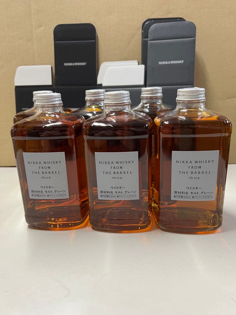 NIKKA フロムザバレル　500ml 6本 専用箱6枚付
