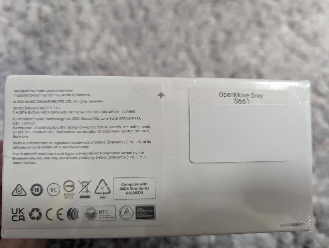 【新品未開封】Shokz 骨伝導イヤホン OpenMove S661 Grey