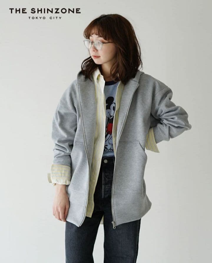 【美品】THE SHINZONE グレーフーディー HOODIE オーバーサイズ