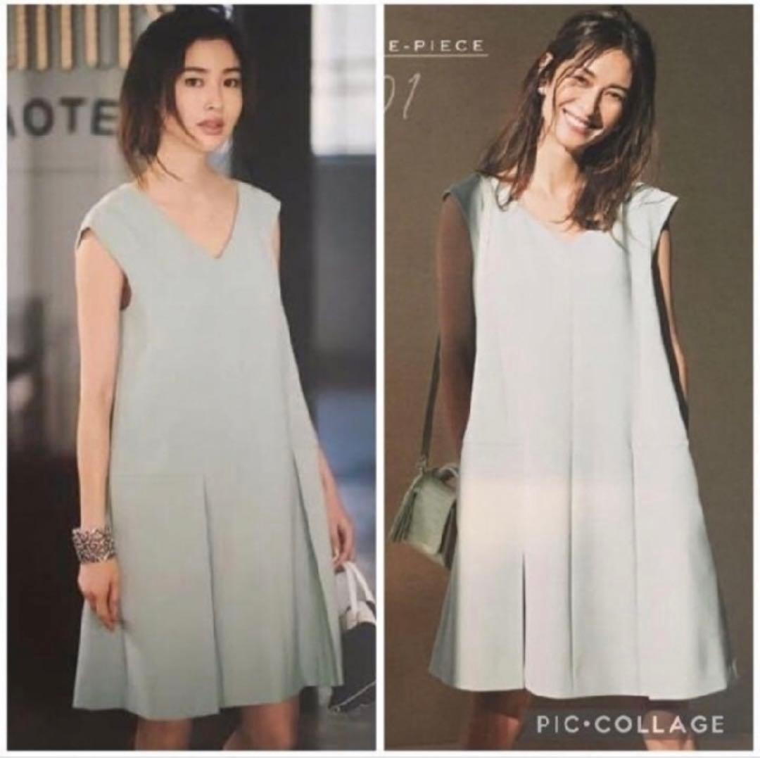 美品 FOXEY NEWYORK ワンピース 40 ソフィーブルー