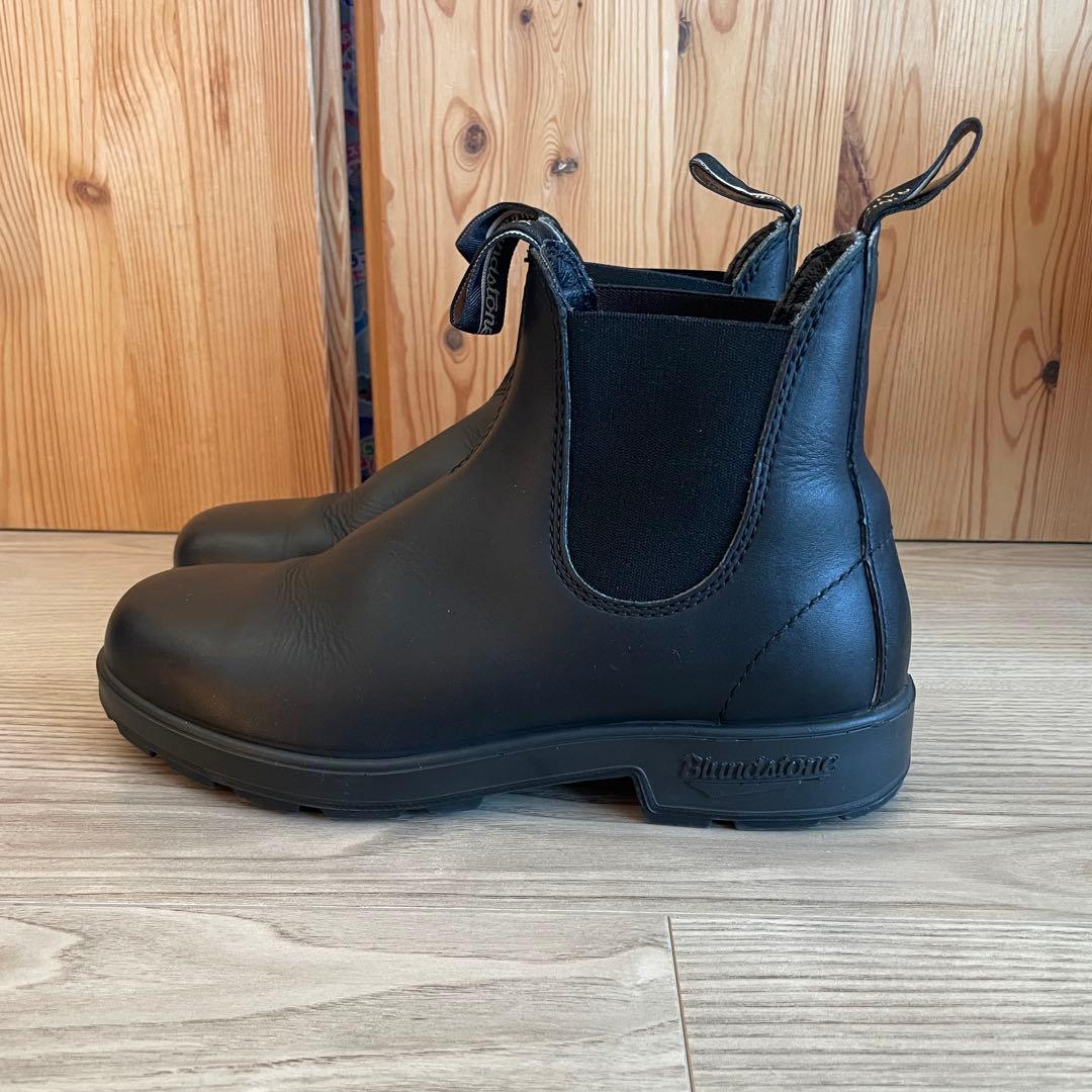 BLUNDSTONE黒 レザー サイドゴアブーツ