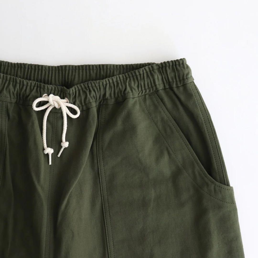 コムデギャルソンオム 綿麻ヘリンボーン ベイカーパンツ カーキ XS