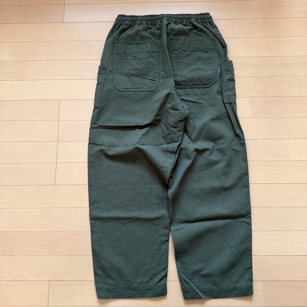 コムデギャルソンオム 綿麻ヘリンボーン ベイカーパンツ カーキ XS