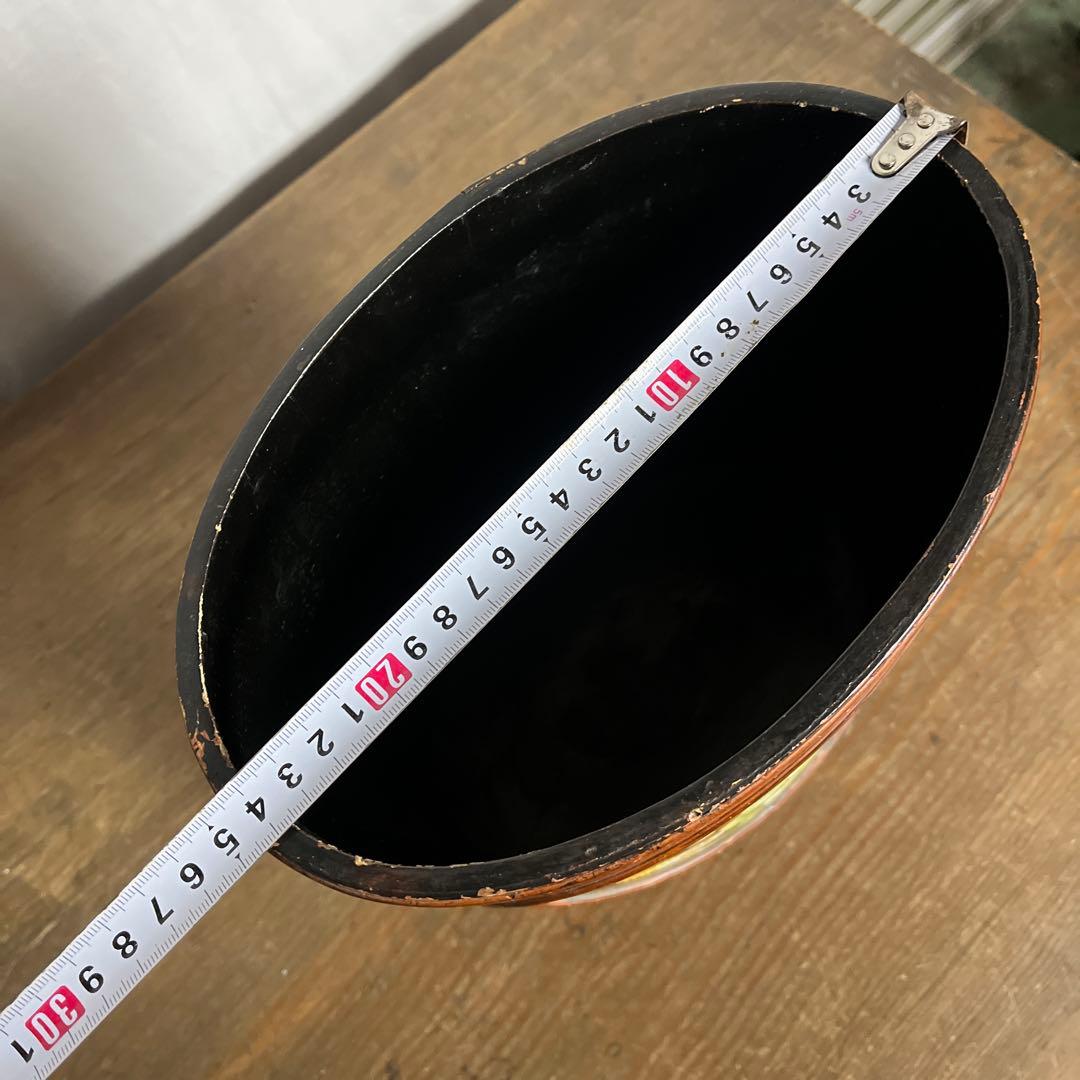 ヨーロッパ雑貨 アンティーク◾️トールペイント 木製ゴミ箱 ダストボックス 屑カゴ