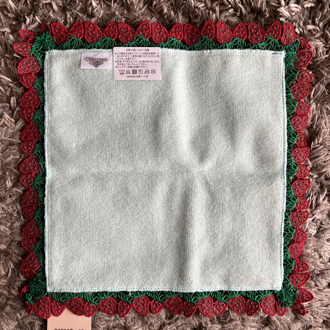 ピーチ　桜　苺　口福ボックス　婦人画報別注　 近沢レース　ハンカチ　花より団子