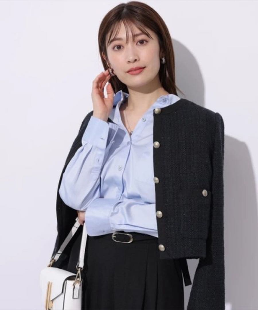 新品✨ツイードジャケット アプワイザーリッシェ ネイビー Mサイズ 佳子さま着用