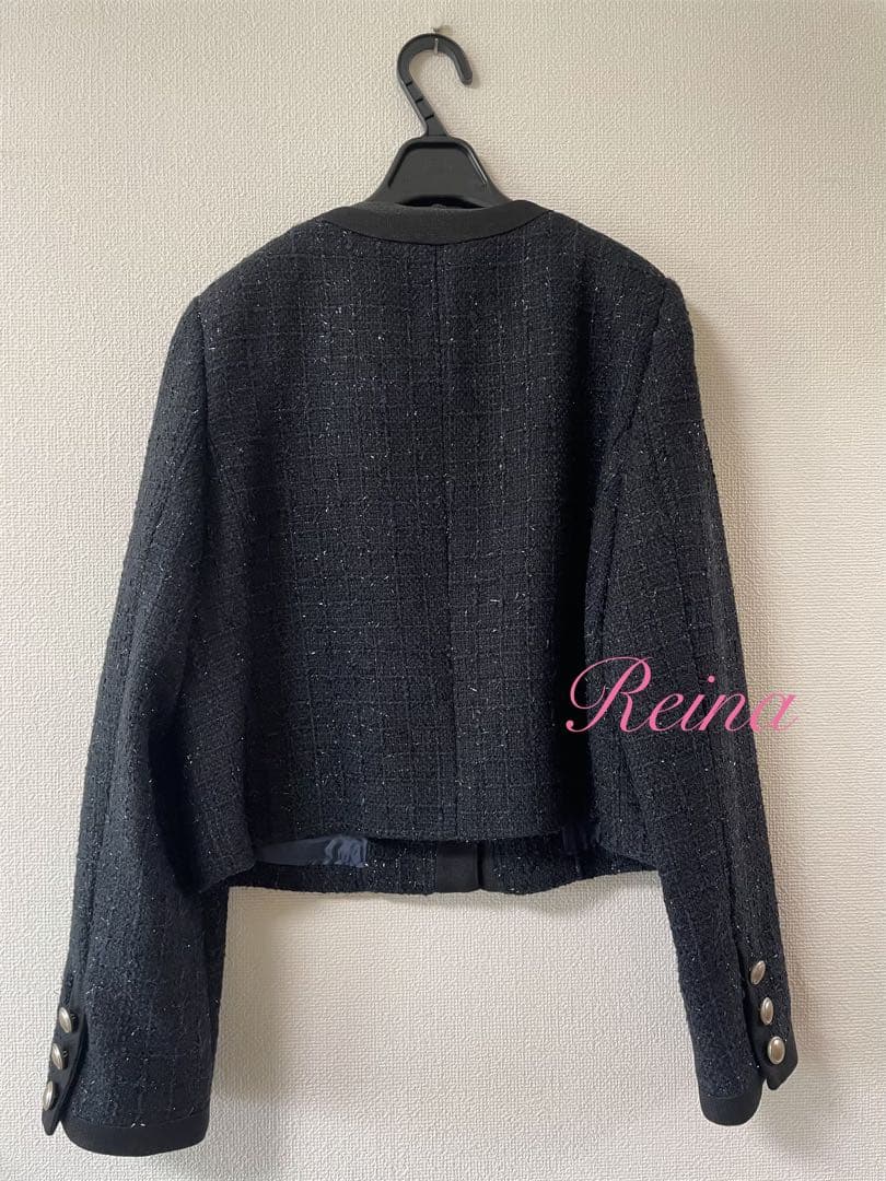 新品✨ツイードジャケット アプワイザーリッシェ ネイビー Mサイズ 佳子さま着用