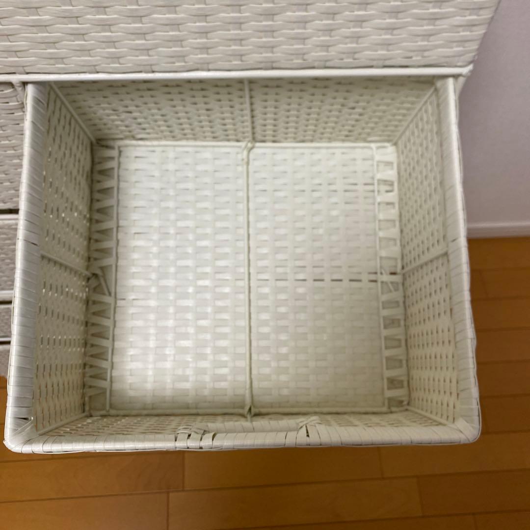 ディノス　ラタン調チェスト　ホワイト