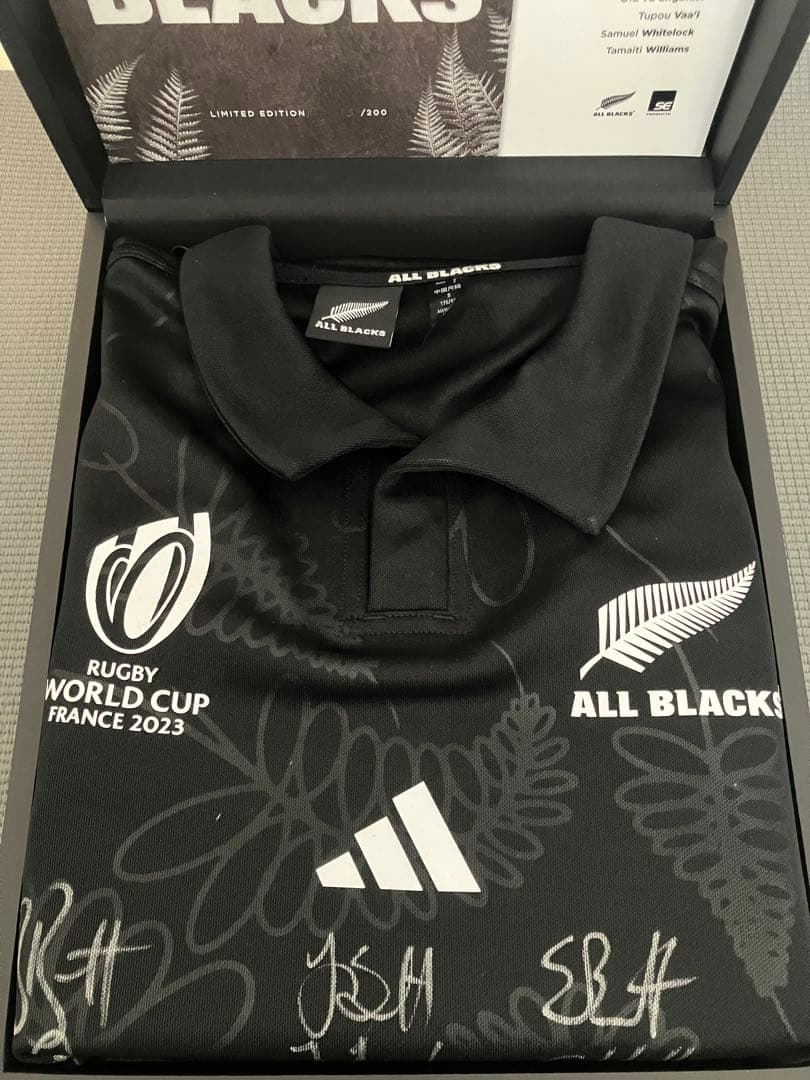 オールブラックス RWC2023 チーム 直筆サインジャージ 限定Box