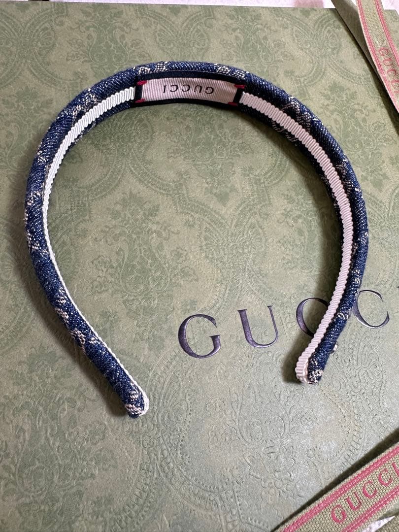 GUCCI デニムヘアバンド