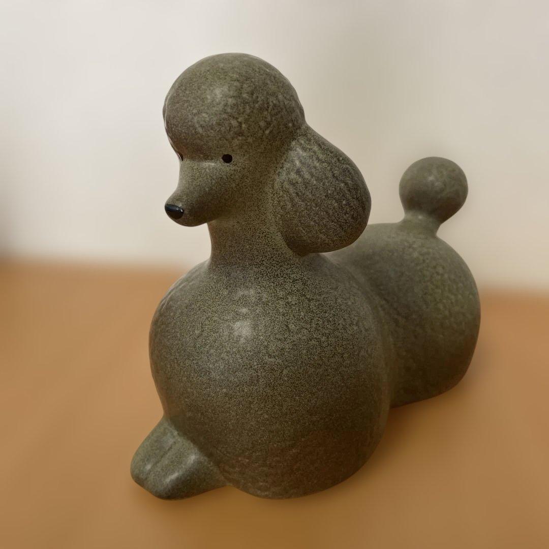 【美品】リサラーソン プードル グレー