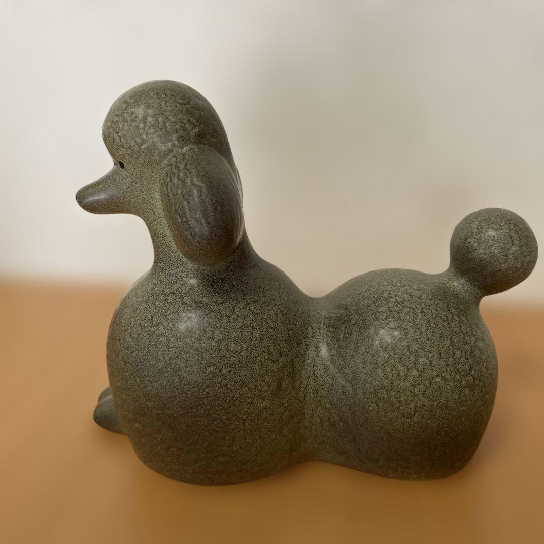 【美品】リサラーソン プードル グレー