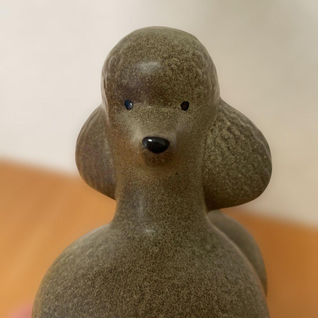 【美品】リサラーソン プードル グレー