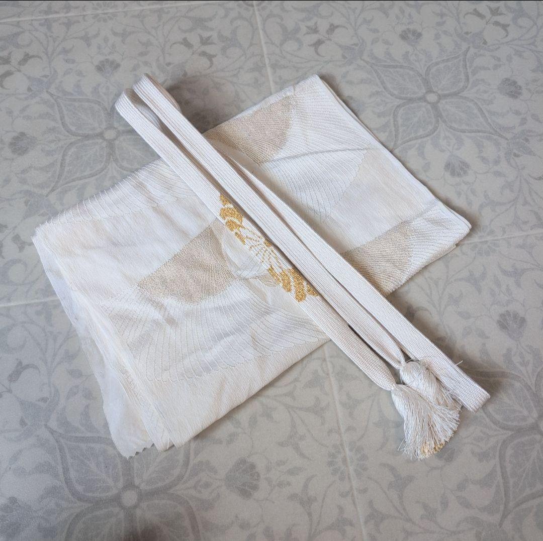 訪問着　フルセット　着物　正絹　グレーシルバー　松梅　寿　祝い事　O4r