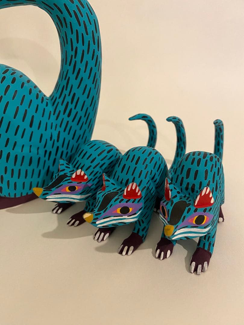 メキシコ　クラフトアート　メキシカン工芸品 木彫り人形