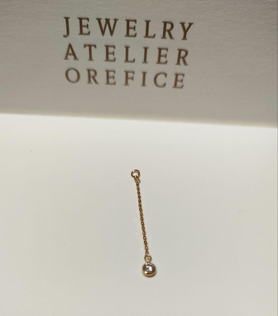 オレフィーチェ Ｋ18 マイクロヌードチェーン ピアス チャーム