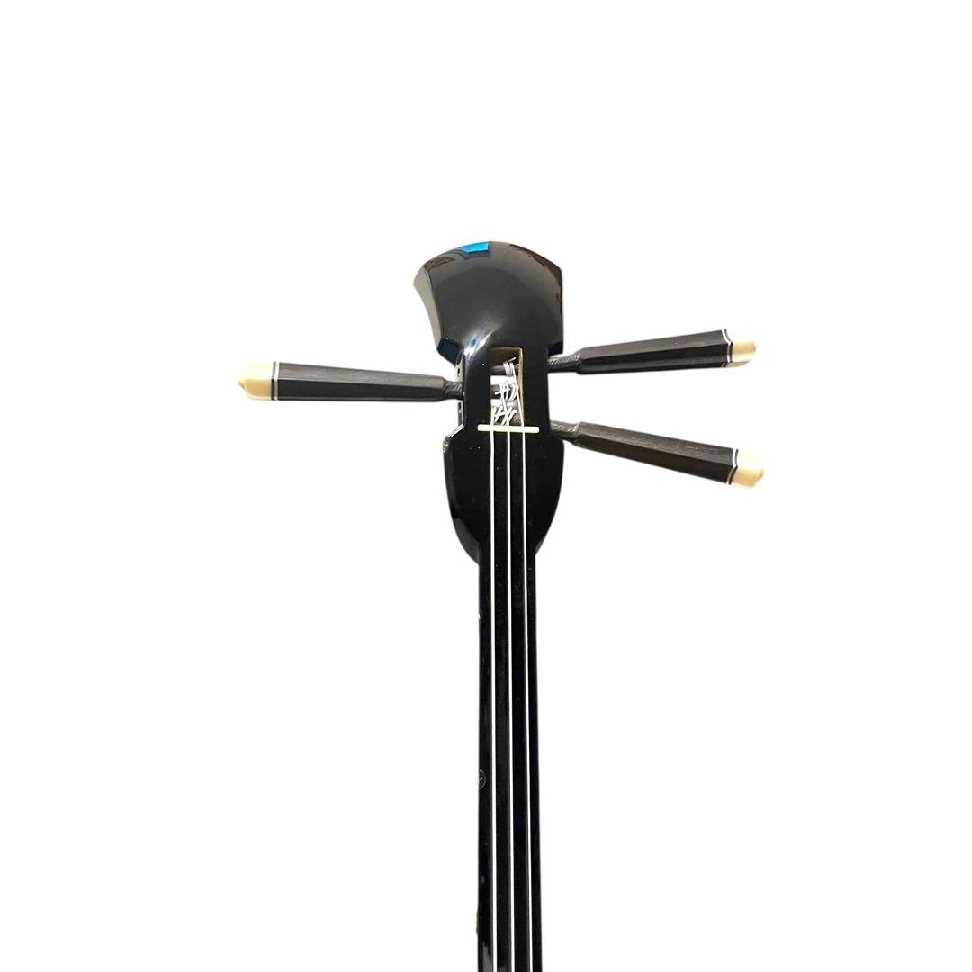 美品 沖縄 琉球 三線 本蛇皮 蛇革 ヘビ 初心者 入門 ハードケース付き