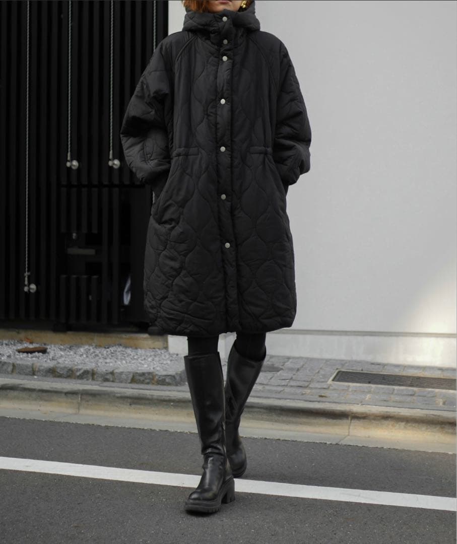 ジャケット・アウター My Shawty quilt hoodie coat