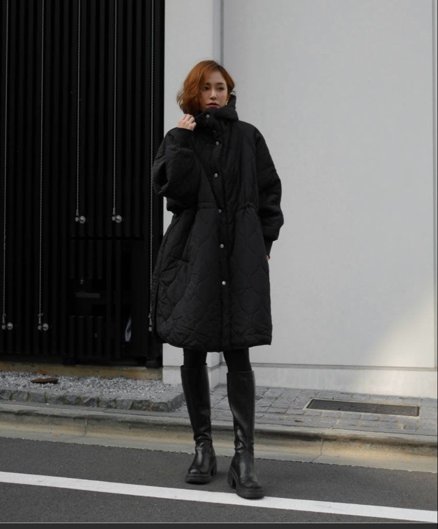 ジャケット・アウター My Shawty quilt hoodie coat