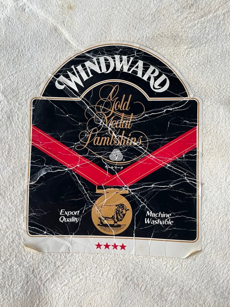 WINDWARD オーストラリア産　高級ムートン羊毛ラグ アイボリー　家庭洗濯可