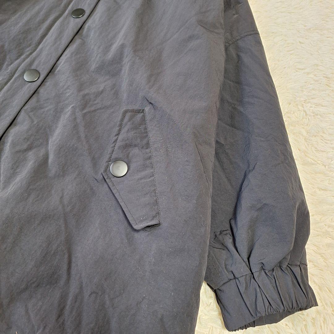 【極美品】メデジュウキュウ　リラックスモッズコート　 スカーフ柄裏地　黒　3