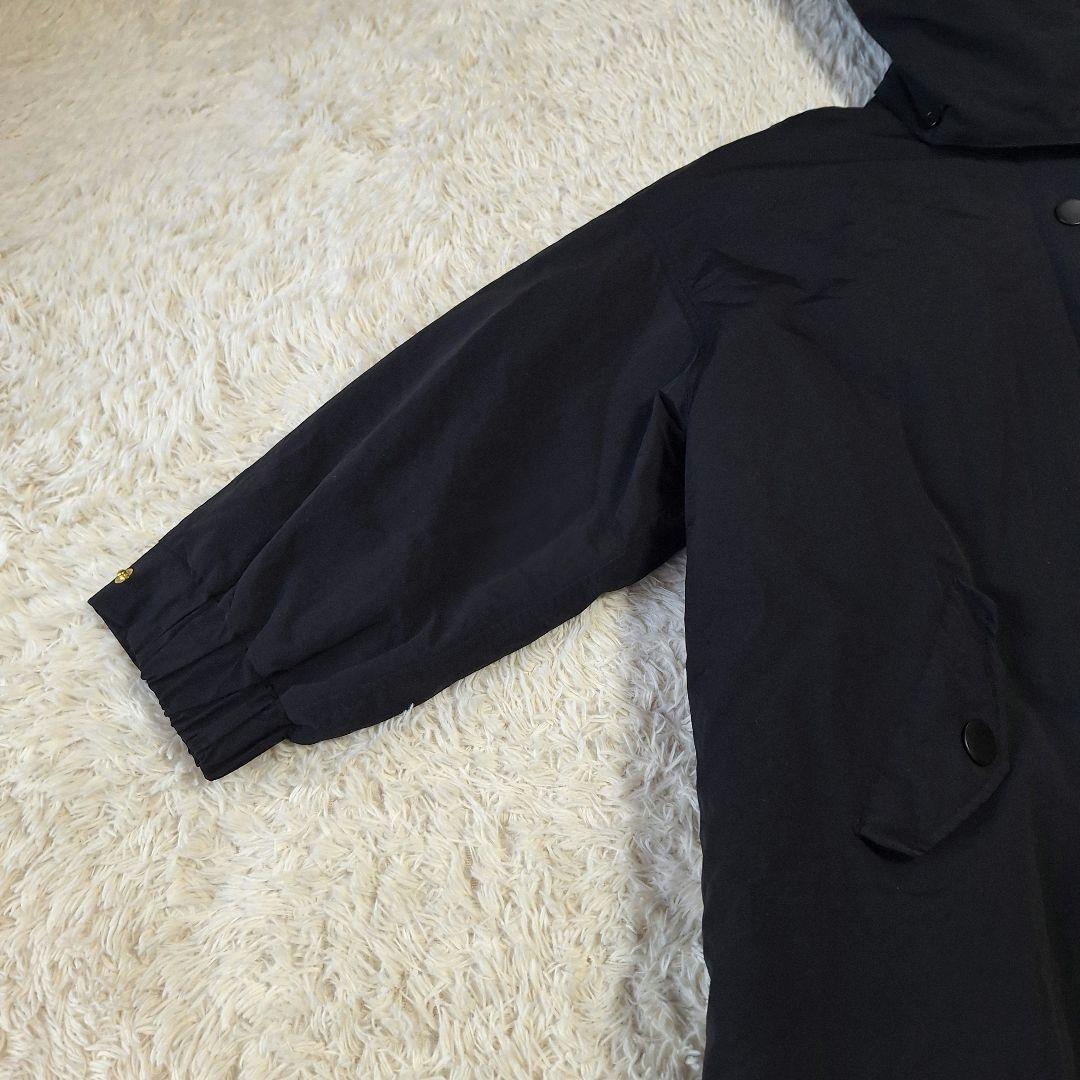 【極美品】メデジュウキュウ　リラックスモッズコート　 スカーフ柄裏地　黒　3