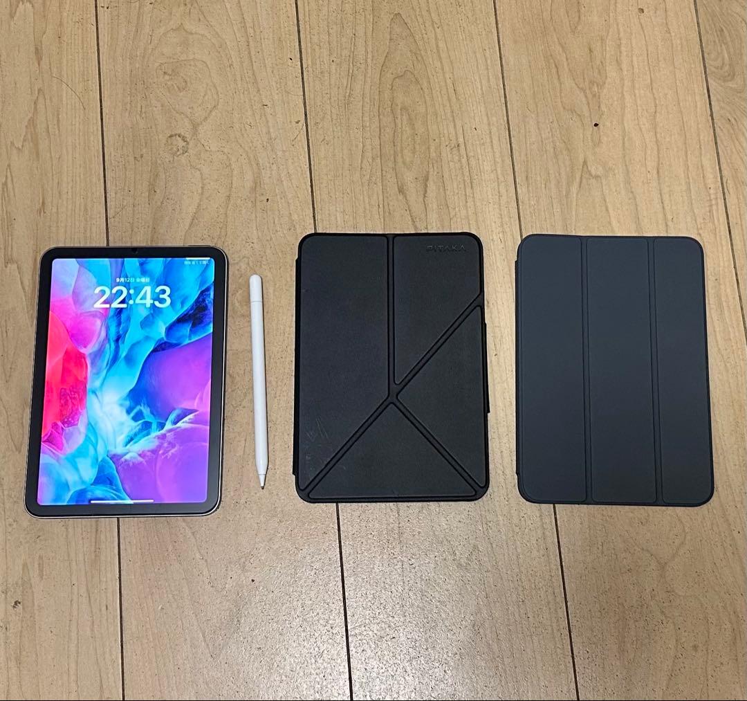 iPad mini スペースグレー + 外品Pencil + カバー2ケ
