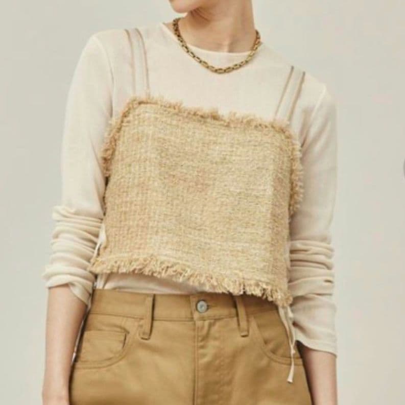 24年　極美品　カレンソロジー　ラメツイードビスチェ　ツィード