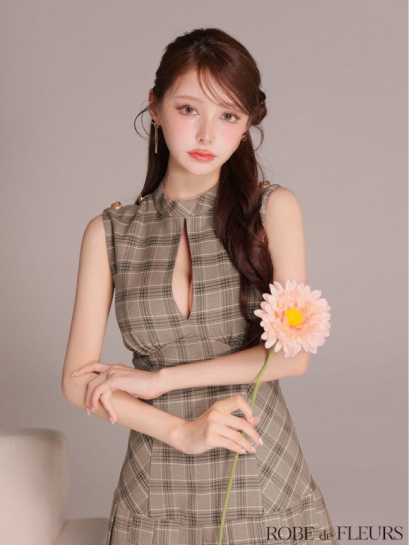 XSブラウン 3389 ローブドフルール　キャバドレスAngelR