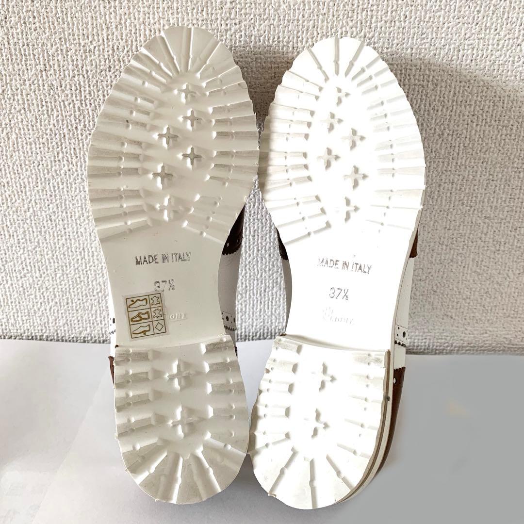 【未使用級】 ルカグロッシ ローファー　メダリオン マニッシュ　本革　イタリア製