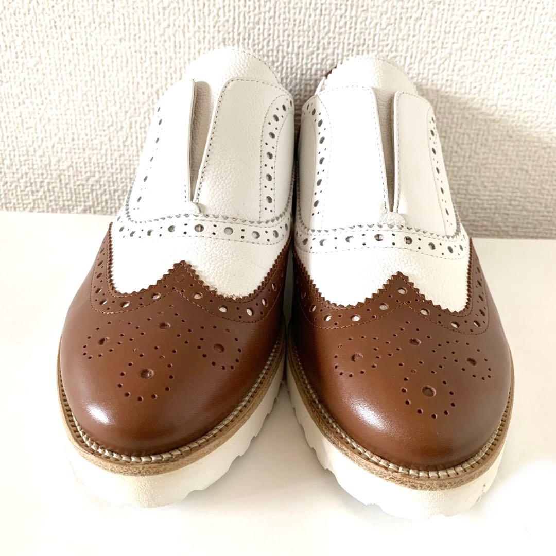 【未使用級】 ルカグロッシ ローファー　メダリオン マニッシュ　本革　イタリア製