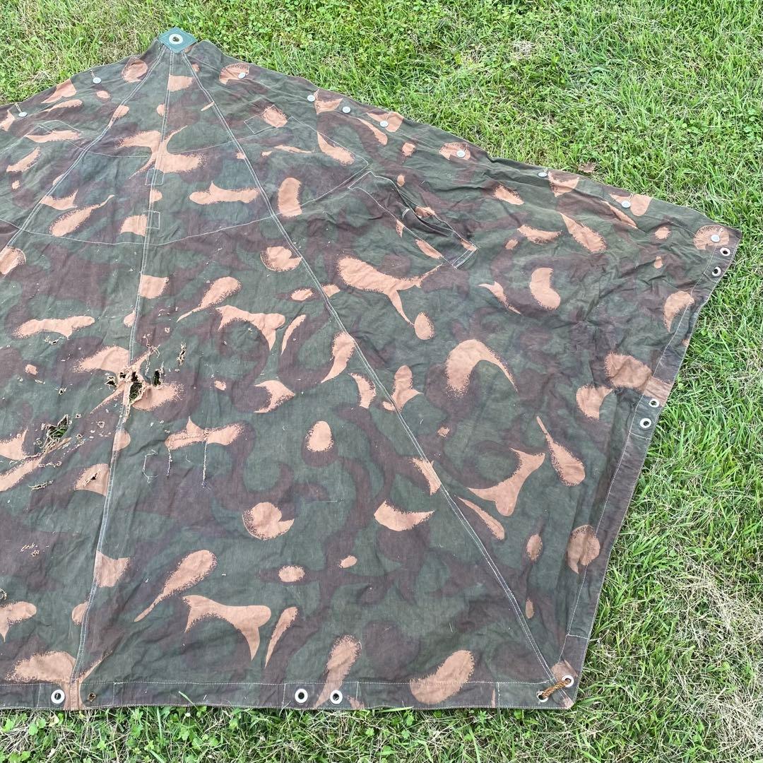 ハンガリー軍　軍幕　ポンチョ　１枚④　 迷彩　ハリケーンカモ　 ミリタリー