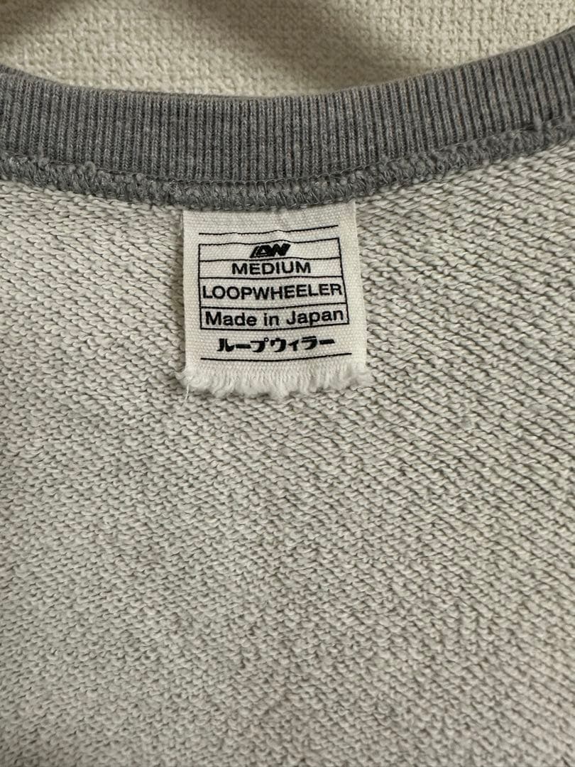 ループウィラー　LW01 丸胴吊り編みクルースウェット　グレー