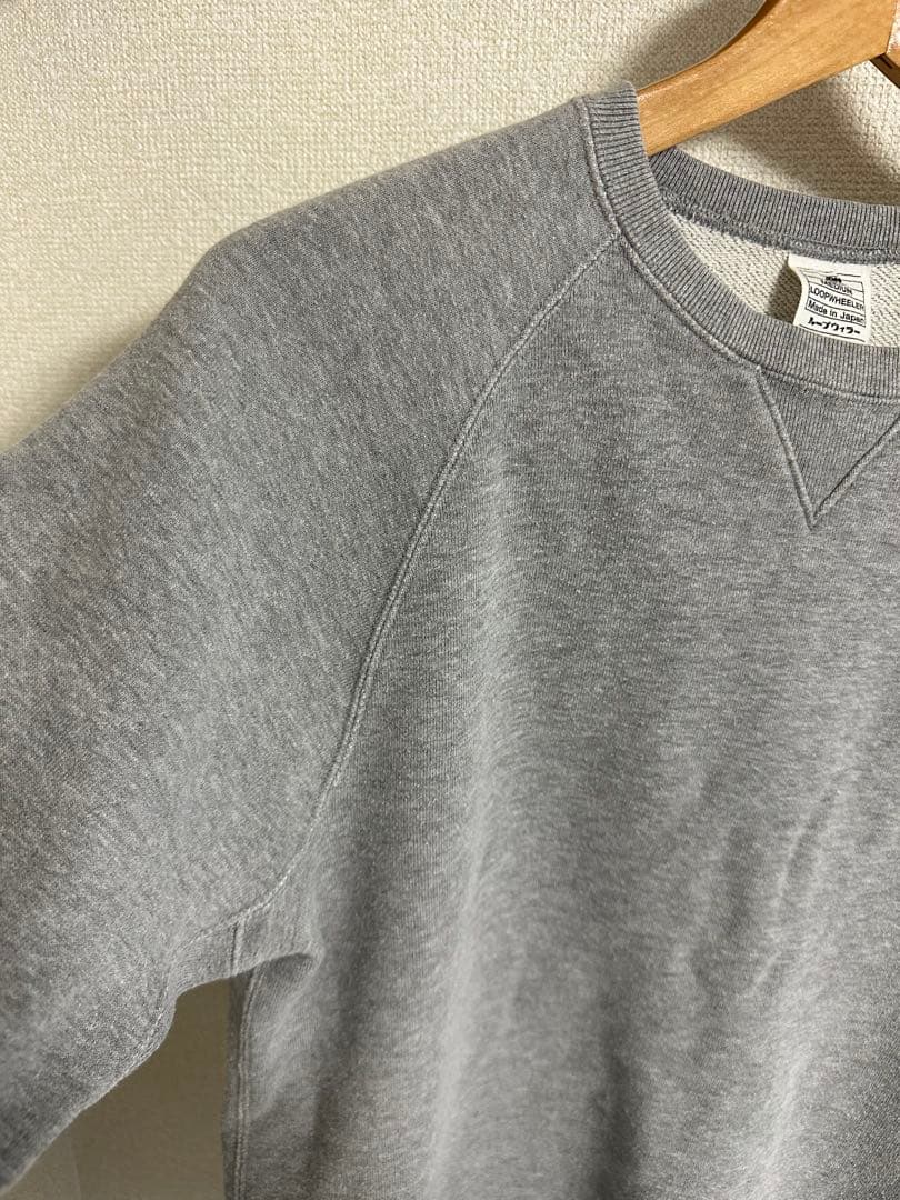 ループウィラー　LW01 丸胴吊り編みクルースウェット　グレー