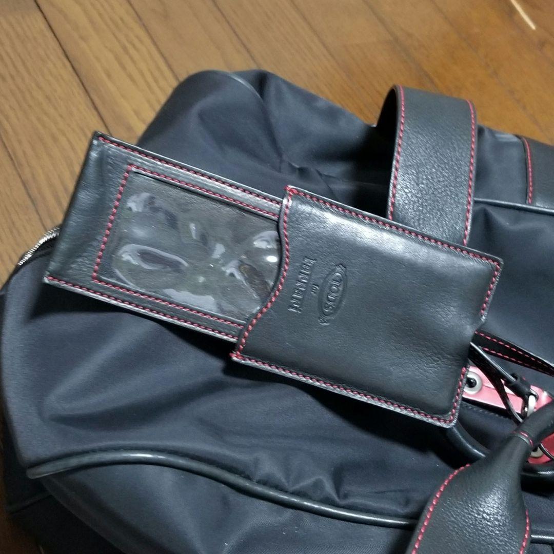 TOD'S×Ferrari　トラベルバッグ　スポーツバッグ　ブラック