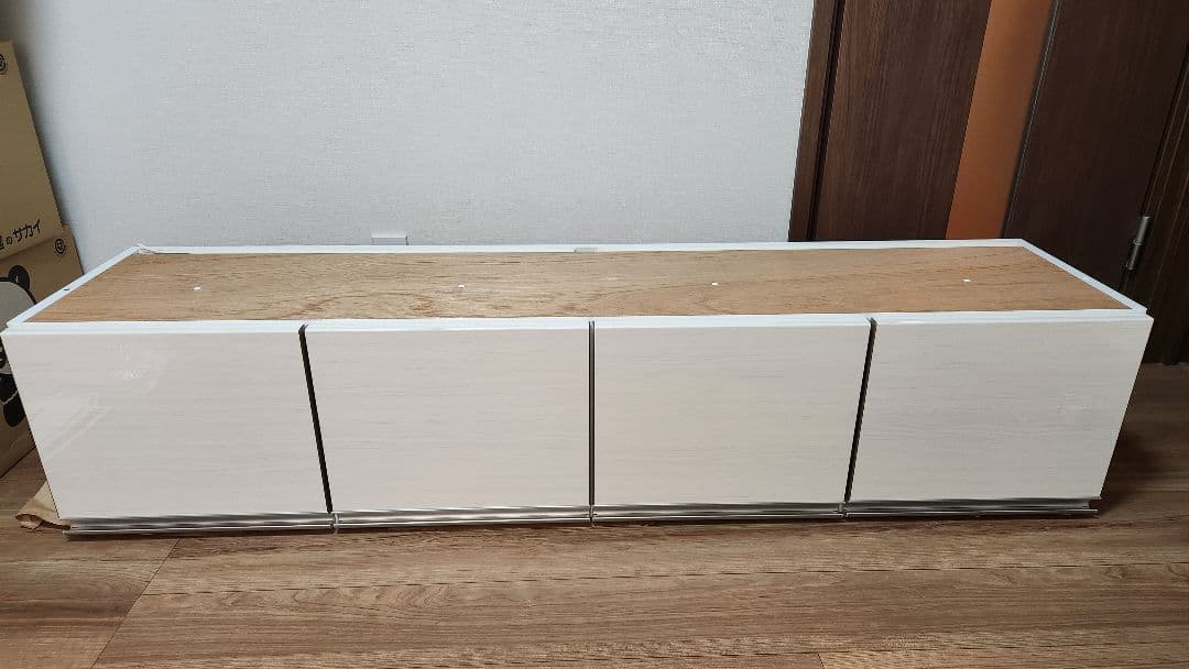 綾野製作所食器棚の上置き　ホワイト　食器棚　幅約160cm