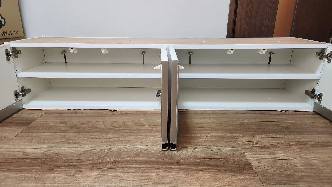 綾野製作所食器棚の上置き　ホワイト　食器棚　幅約160cm